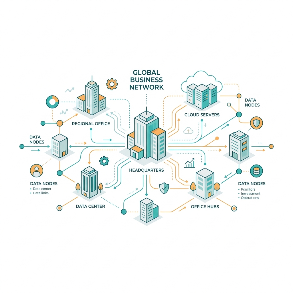 Multi-Company Management Illustration